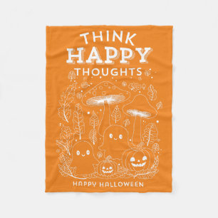 Think happy thoughts Halloween collection  Fleece Blanket