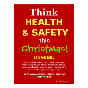 Think Health and Safety This Christmas Joke Sign