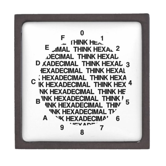 Think Hexadecimal (Clock Template Geek Humor) Gift Box