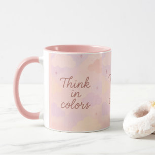 Think in Colors – Pastel Aesthetic Motivational Mug