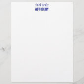 Think Kindly, Act Boldly (Front)