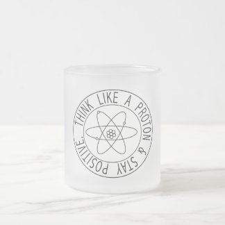 Think Like a Proton Frosted Glass Coffee Mug