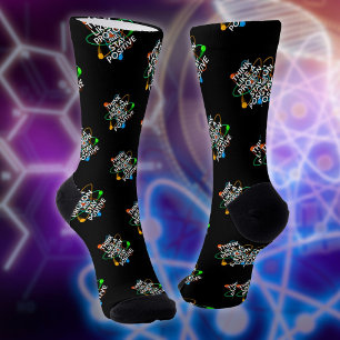 Think Like A Proton Fun Science Quote Socks