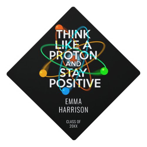 Think Like A Proton Name Science Graduation Cap Topper