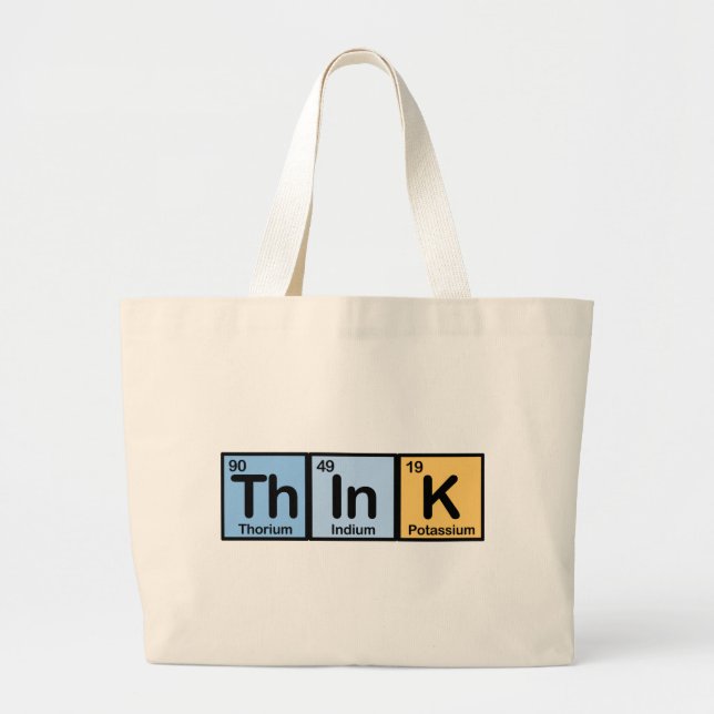 Think made of Elements Large Tote Bag (Front)