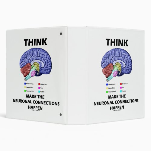 Think Make The Neuronal Connections Happen Brain 3 Ring Binder