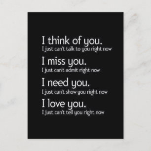 THINK MISS NEED LOVE YOU RELATIONSHIPS WISHING LOV POSTCARD