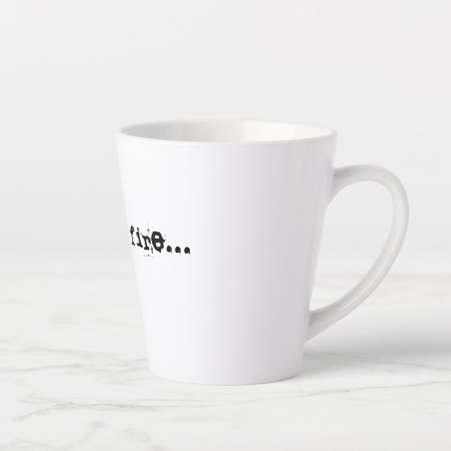 Think of Fire Quote Latte Mug (Right)