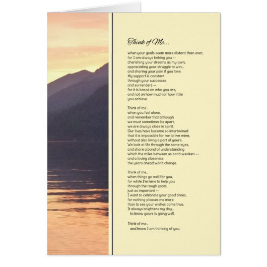 Think of Me... Cards (Front)