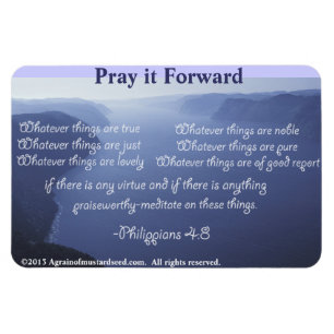 Think on these things Bible Quote Magnet