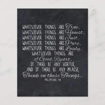 Think On These Things Christian Bible Scripture Flyer by TonySullivanMinistry at Zazzle