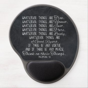Think On These Things Christian Bible Scripture Gel Mouse Pad by TonySullivanMinistry at Zazzle
