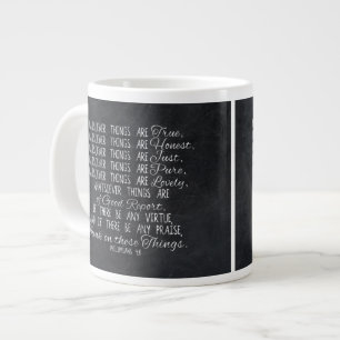Think on These Things Christian Bible Scripture Large Coffee Mug