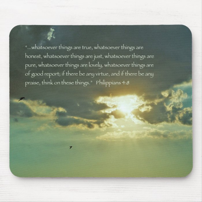 Think on These Things Scripture Mousepad