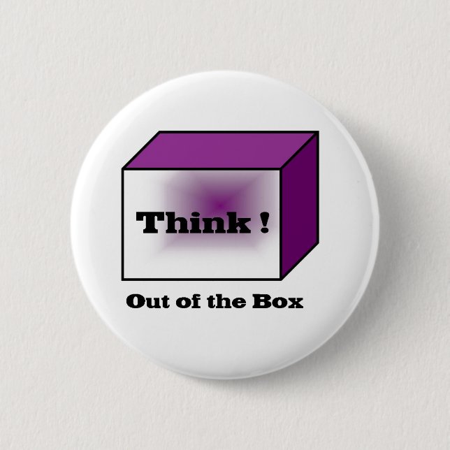 Think out of the Box Pinback Button (Front)
