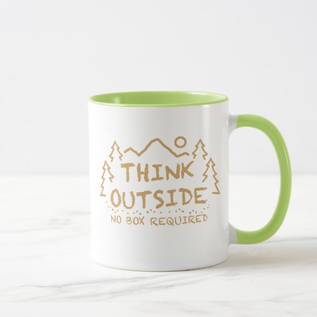 Think Outside, No Box Required Mug (Right)