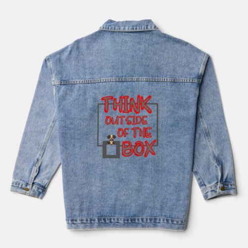 Think Outside of the Box with puppy Denim Jacket