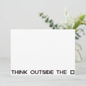 THINK OUTSIDE THE BOX (Standing Front)