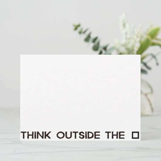 THINK OUTSIDE THE BOX (Standing Front)