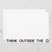 THINK OUTSIDE THE BOX (Front/Back)
