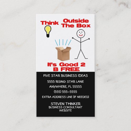 Think Outside The Box Business Card