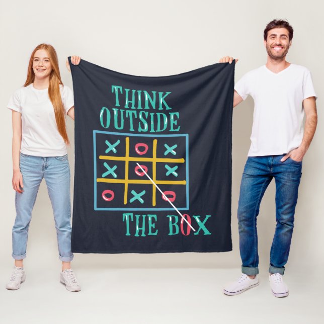 Think Outside the Box Camping Trip Fleece Blanket (In Situ)