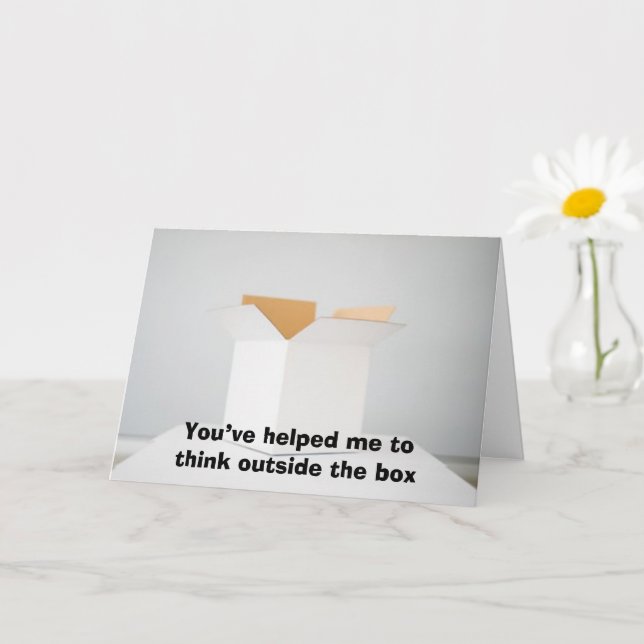 Think Outside The Box Card (Small Plant)