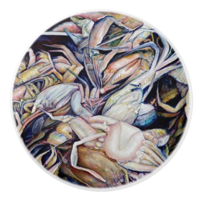 Think Outside the Box Ceramic Knob (Front)