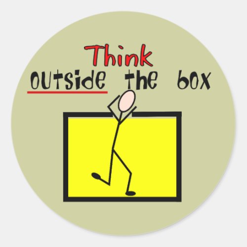 Think Outside the Box Classic Round Sticker