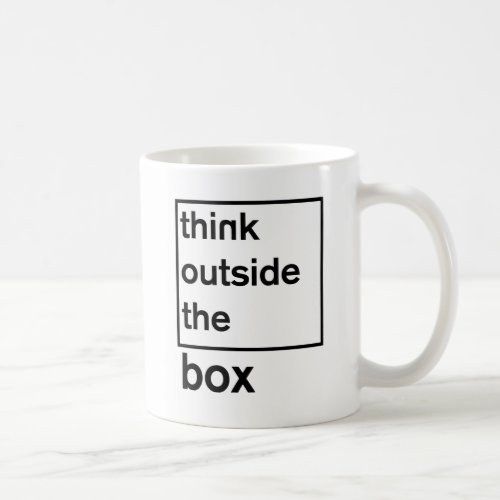 Think outside the Box Creative Coffe Cup