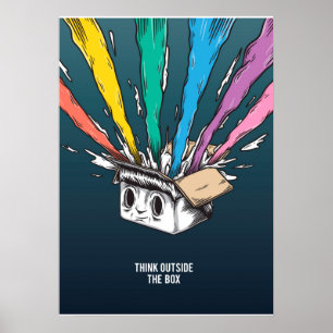 Think outside the box...creativity poster
