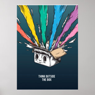 Think outside the box...creativity poster