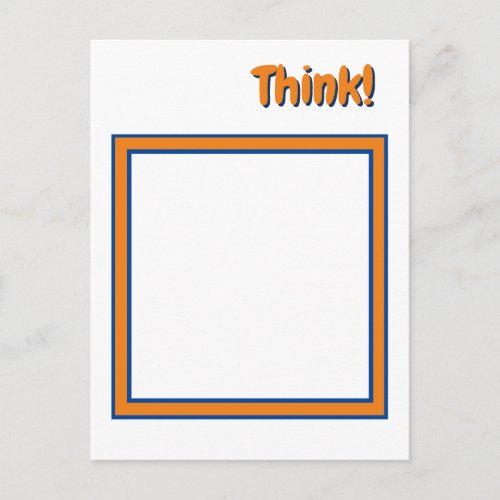 Think Outside the Box customisable Postcard