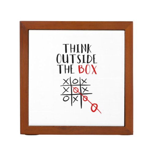 Think outside the box desk organizer