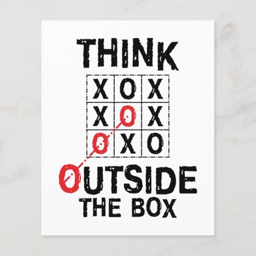 Think Outside The Box Funny Cool Creative Sayings  Flyer