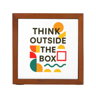 Think Outside the Box – Inspirational Geometric Desk Organizer