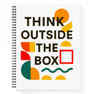Think Outside the Box – Inspirational Geometric Notebook