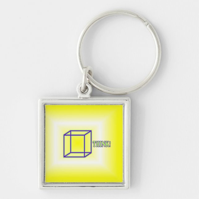 Think Outside the Box! Keychain (Front)