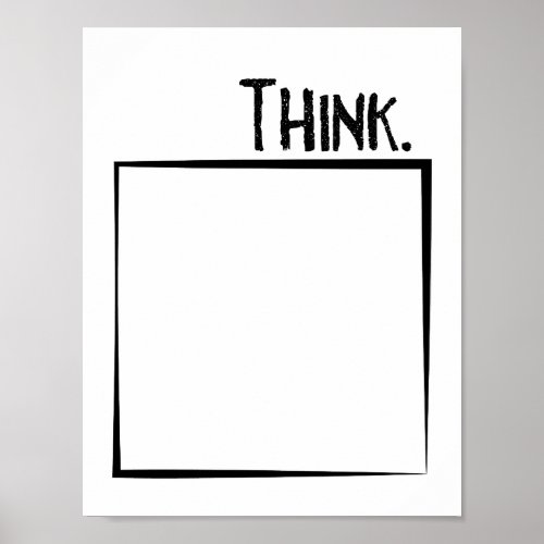 Think Outside The Box Literal Typography Poster