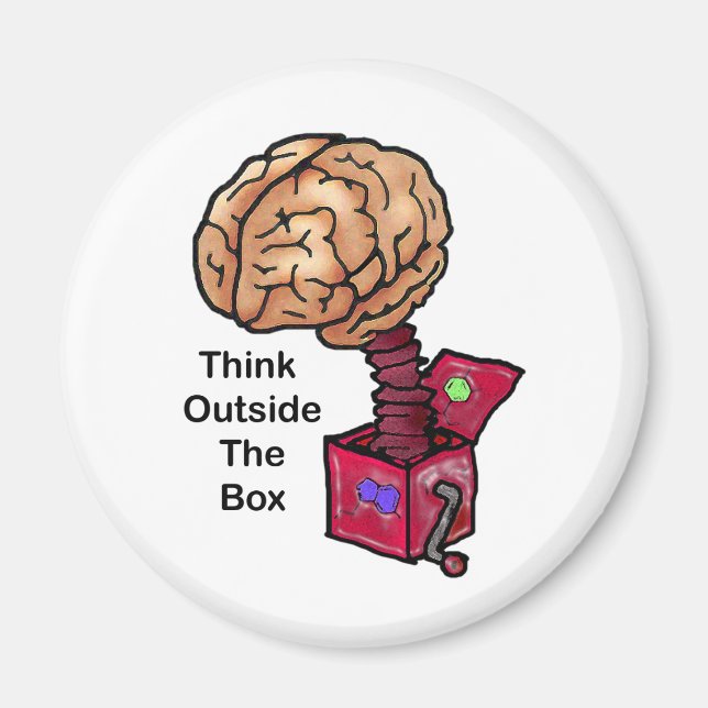 Think Outside the Box Magnet (Front)