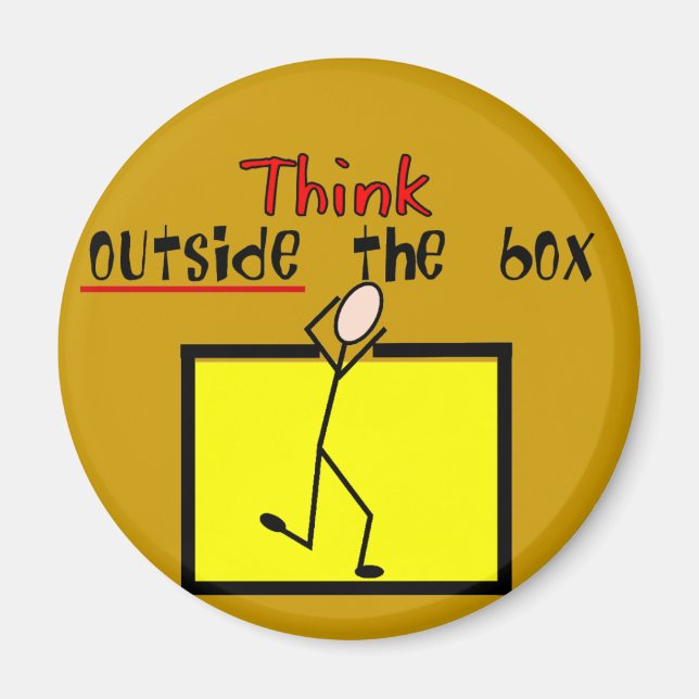 Think Outside the Box Magnet (Front)