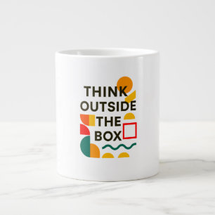 Think Outside the Box – Motivational Abstract Giant Coffee Mug