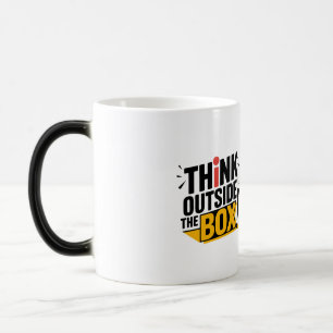 Think outside the box-motivational quote color morph mug