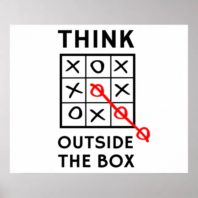 Think Outside The Box Poster | Zazzle