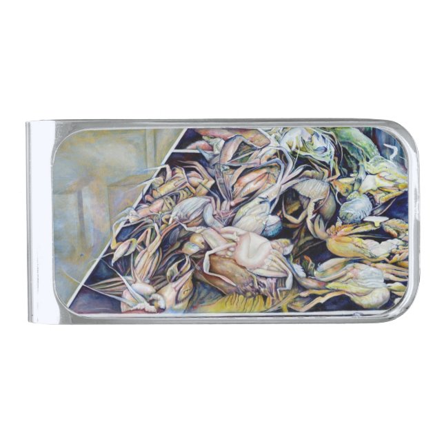 Think outside the box, Singapore Silver Finish Money Clip (Front)