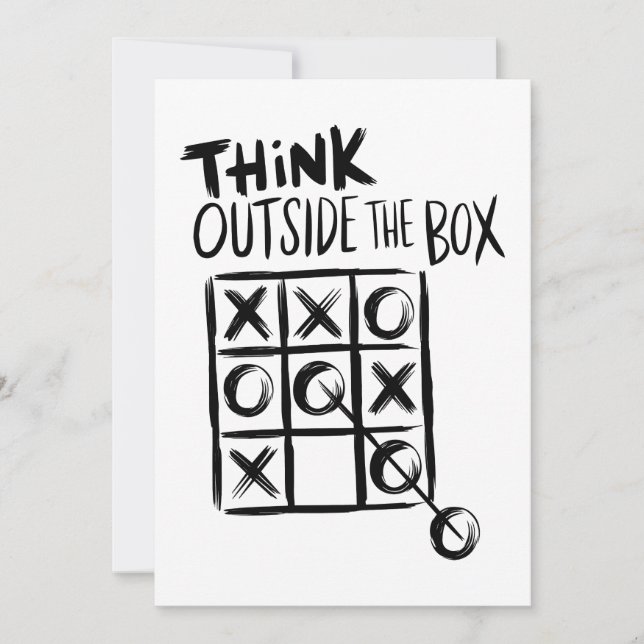 Think Outside The Box Thank You Card (Front)