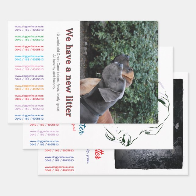 Think outside the box with this flyers  wrapping paper sheets (Set)