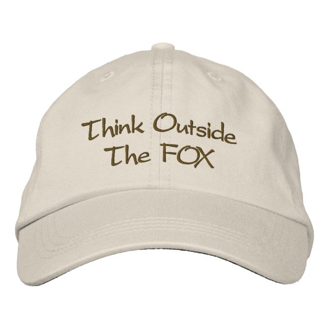 Think Outside The FOX Embroidered Baseball Cap (Front)