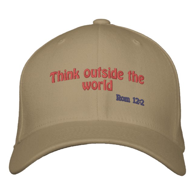 Think outside the world Customize it Embroidered Baseball Cap (Front)
