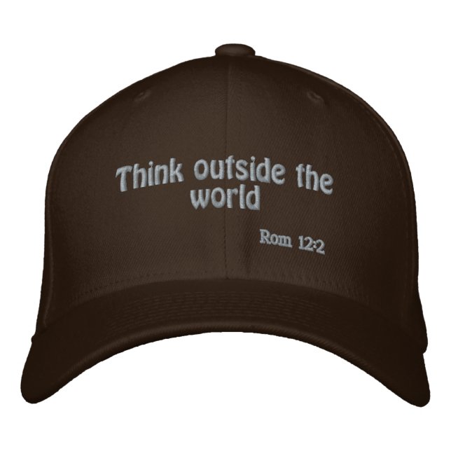 Think outside the world Customize it Embroidered Baseball Cap (Front)